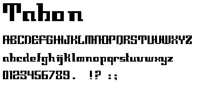 Tabon  font